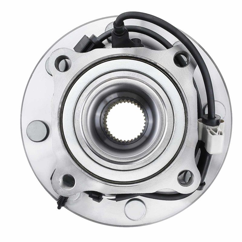 2x Front Wheel Bearing & Hub Assembly with ABS Sensor for Chevy Silverado 3500 GMC RWD