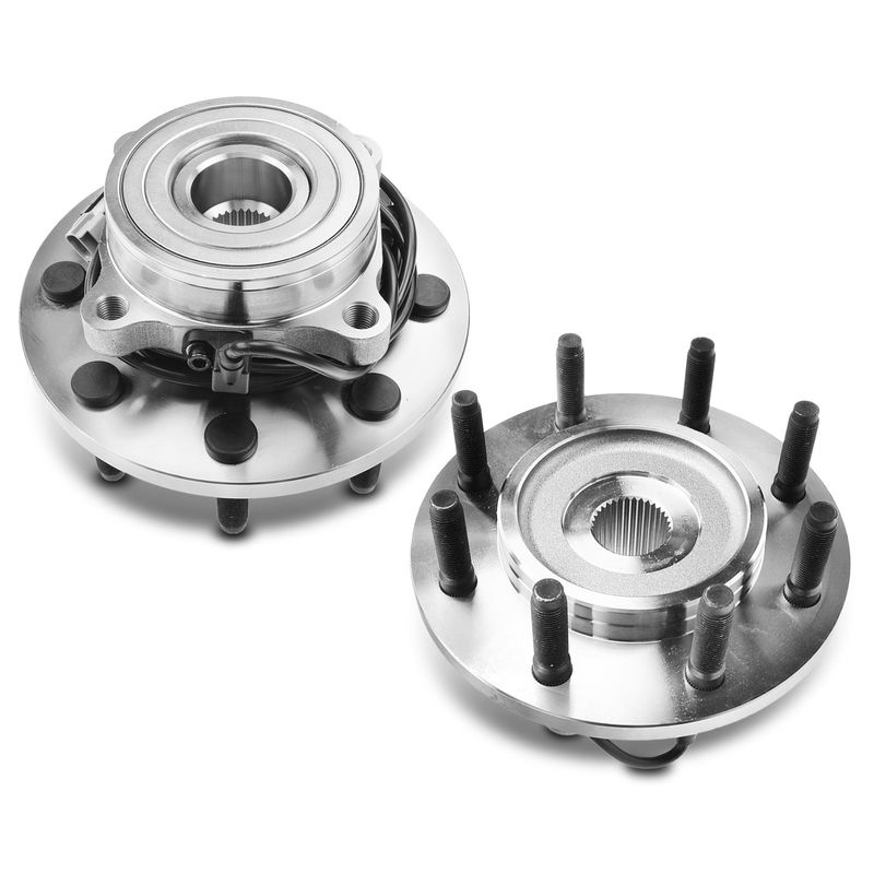 2x Front Wheel Bearing & Hub Assembly with ABS Sensor for Dodge Ram 2500 3500 2000-2002