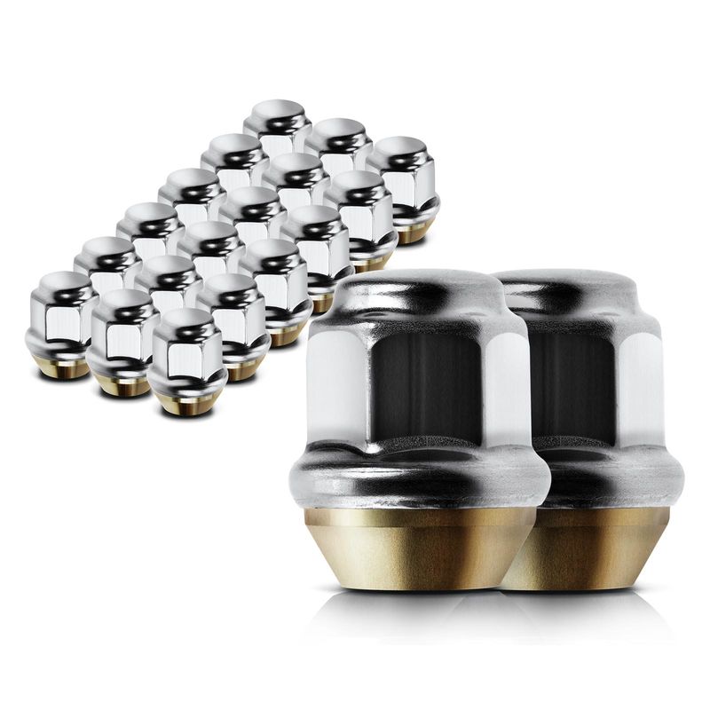 20x Front & Rear M12-1.5 Wheel Lug Nut for Chrysler Dodge Ford Honda Acura BMW