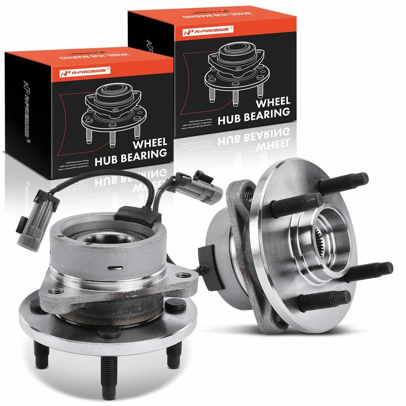 2x Front Wheel Bearing & Hub Assembly with ABS Sensor for Chevy Cobalt Pontiac G5 Saturn