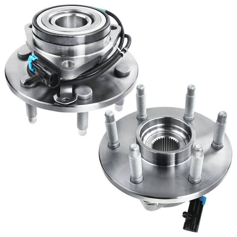 2x Front Wheel Bearing & Hub Assembly with ABS Sensor for Chevy Astro GMC Safari 2003-2005