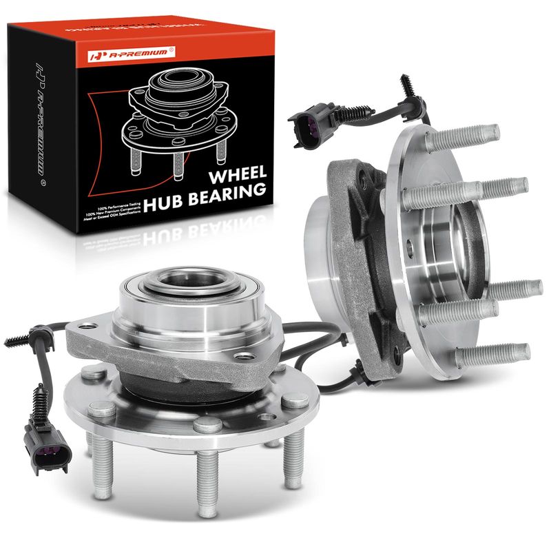 2x Front Wheel Bearing & Hub Assembly with ABS Sensor for Chevy Trailblazer GMC Envoy Buick