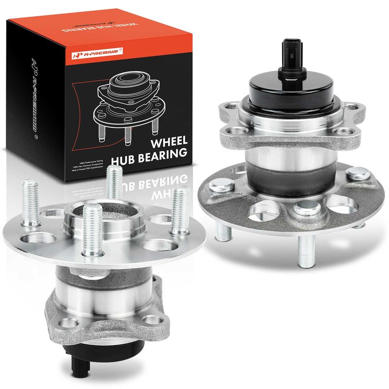 2x Rear Wheel Bearing & Hub Assembly with ABS Sensor for Toyota Yaris 2006-2014 Prius