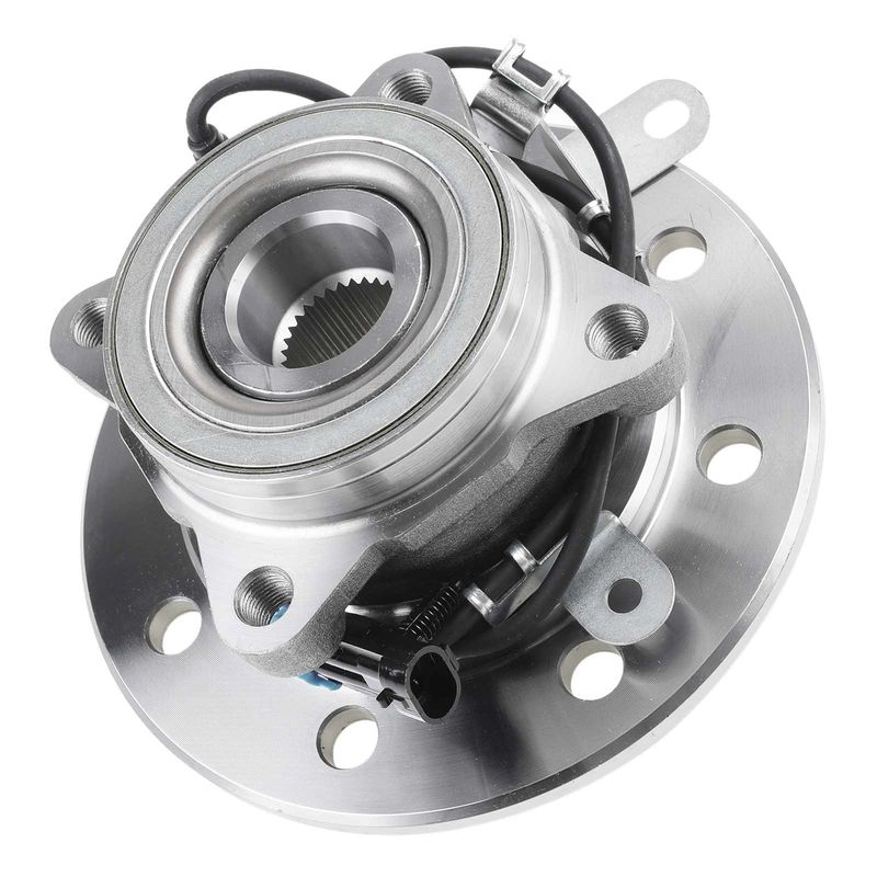 2x Front Wheel Bearing & Hub Assembly with ABS Sensor for Chevy K1500 K2500 GMC 4WD