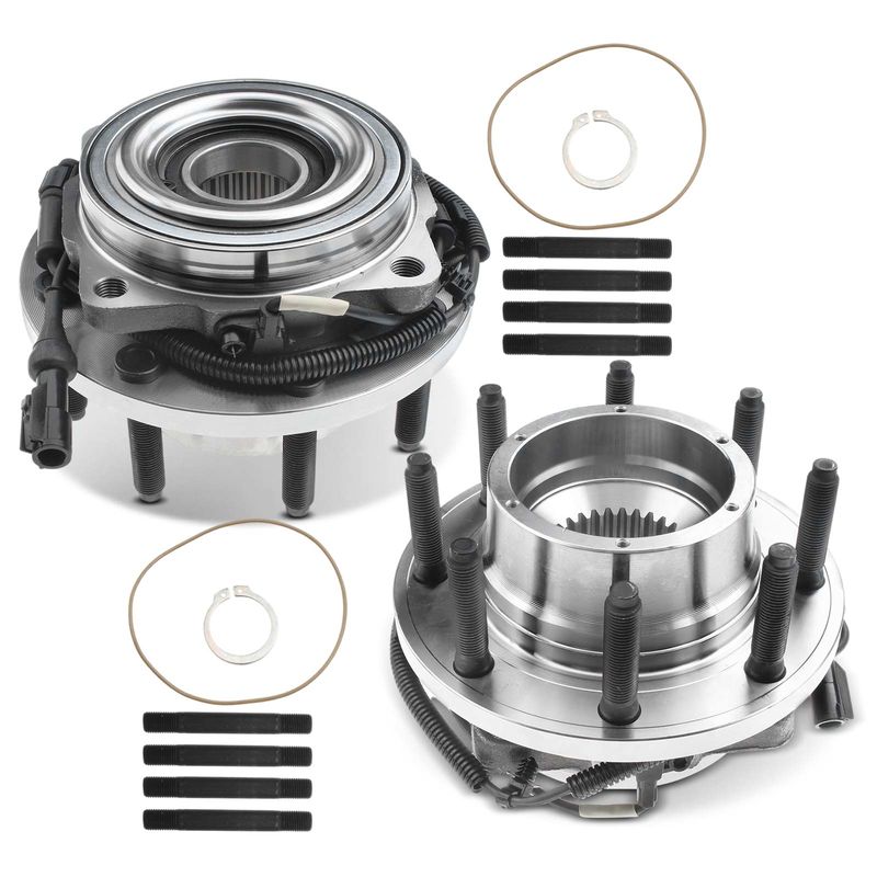 2x Front Wheel Bearing & Hub Assembly with ABS Sensor for Ford F-250 Super Duty 2005-2010