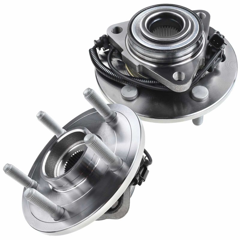 2x Front Wheel Bearing & Hub Assembly with ABS Sensor for Ram 1500 2012-2018 1500 Classic