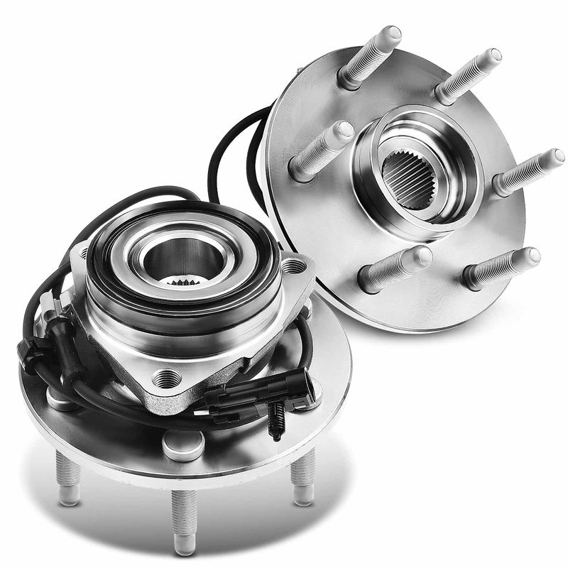 2x Front Wheel Bearing & Hub Assembly with ABS Sensor for Chevy Silverado 1500 GMC Sierra
