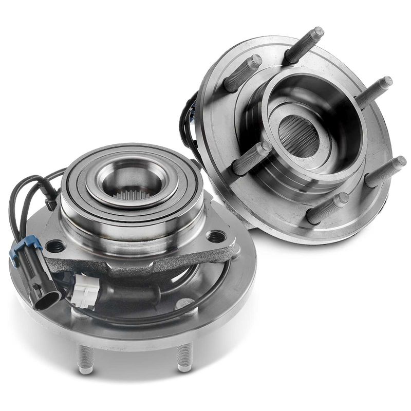 2x Front Wheel Bearing & Hub Assembly with ABS Sensor for Hummer H3 2006-2010