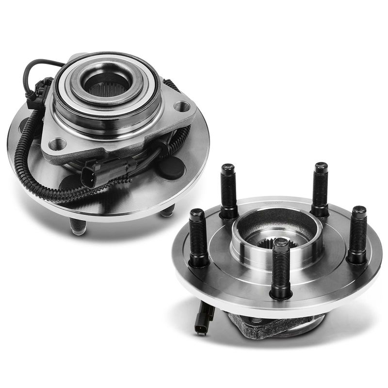 2x Front Wheel Bearing & Hub Assembly with ABS Sensor for Dodge Ram 1500 Pickup 2006-2009