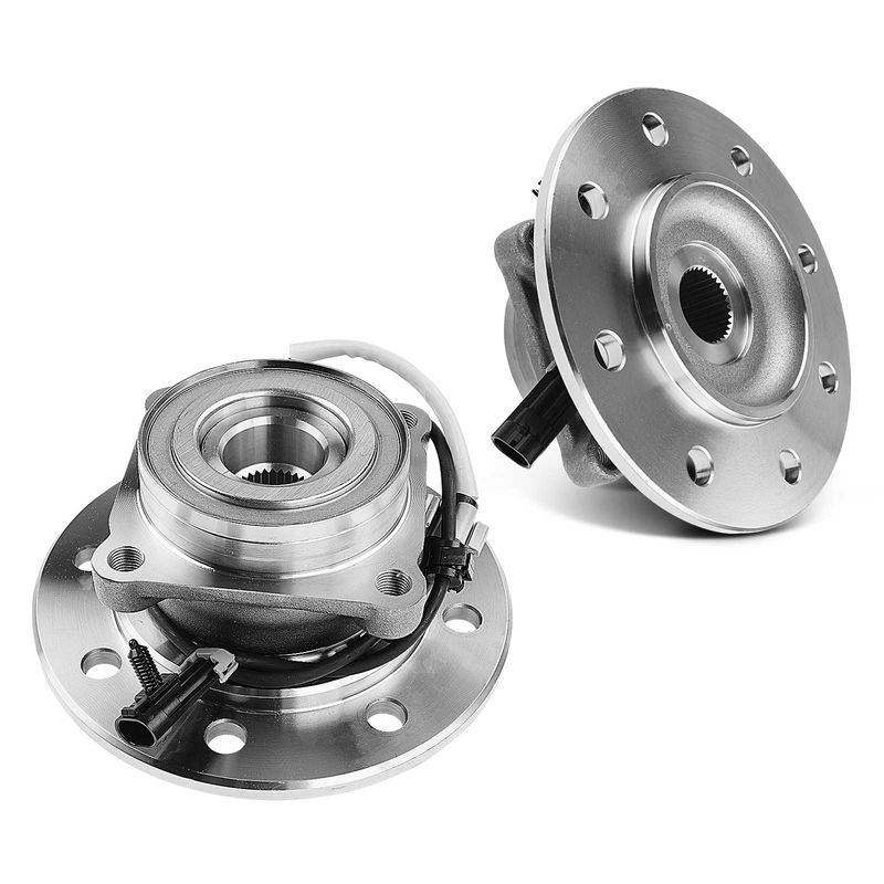 2x Front Wheel Bearing & Hub Assembly with ABS Sensor for Chevy GMC K2500 K3500 95-00 4WD
