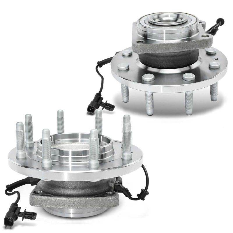 2x Front Wheel Bearing & Hub Assembly w/ ABS Sensor for Chevy Silverado 2500 3500 11-20 4WD
