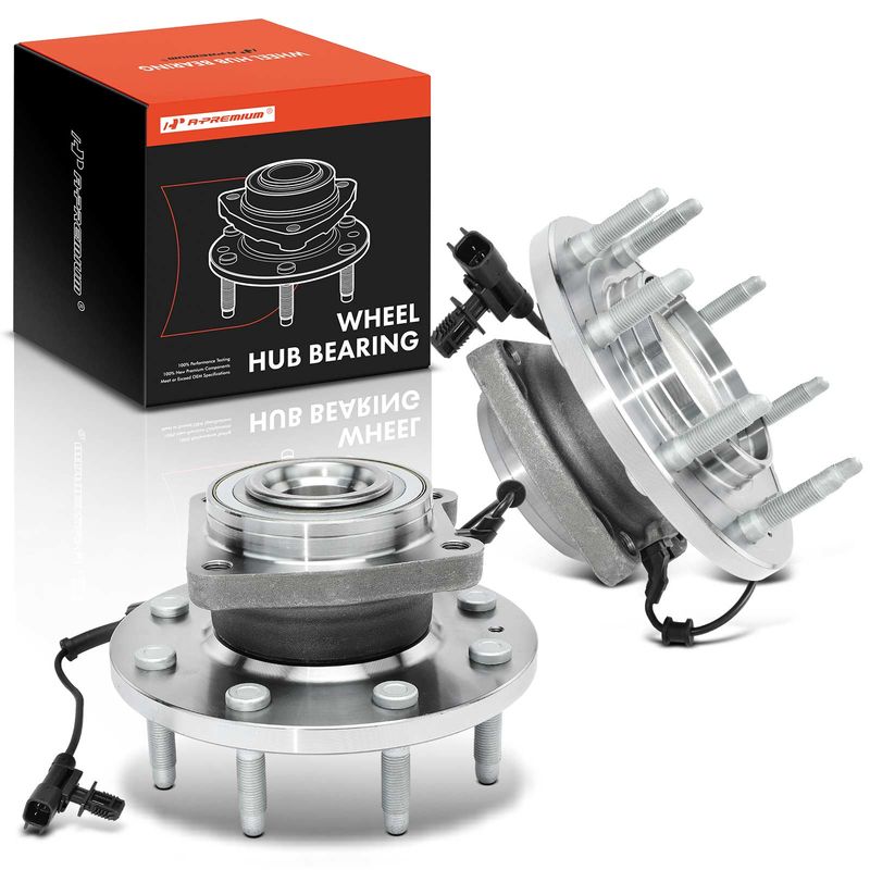 2x Front Wheel Bearing & Hub Assembly w/ ABS Sensor for Chevy Silverado 2500 3500 11-20 4WD