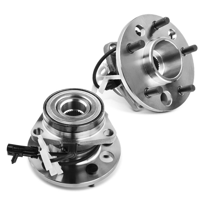 2x Front Wheel Bearing & Hub Assembly with ABS Sensor for Chevy Astro GMC Safari 95-02 AWD