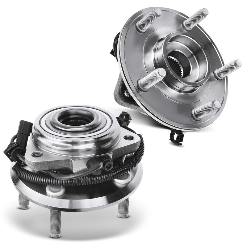 2x Front Wheel Bearing & Hub Assembly with ABS Sensor for Jeep Wrangler 2007-2010