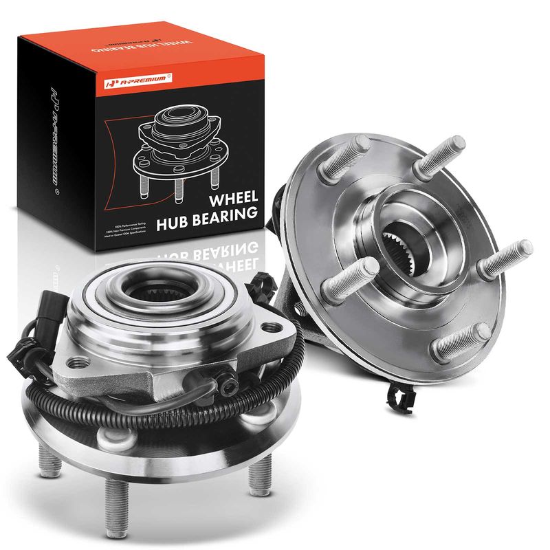 2x Front Wheel Bearing & Hub Assembly with ABS Sensor for Jeep Wrangler 2007-2010