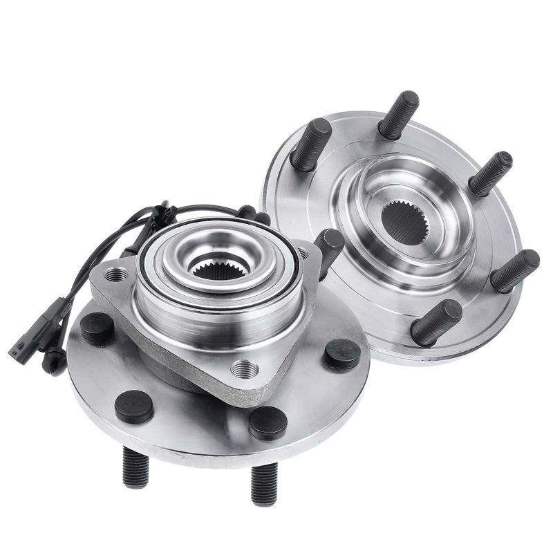2x Front Wheel Bearing & Hub Assembly with ABS Sensor for Nissan Armada Infiniti QX56