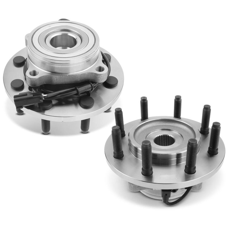 2x Front Wheel Bearing & Hub Assembly with ABS Sensor for Dodge Ram 2500 3500 2003-2005 4WD