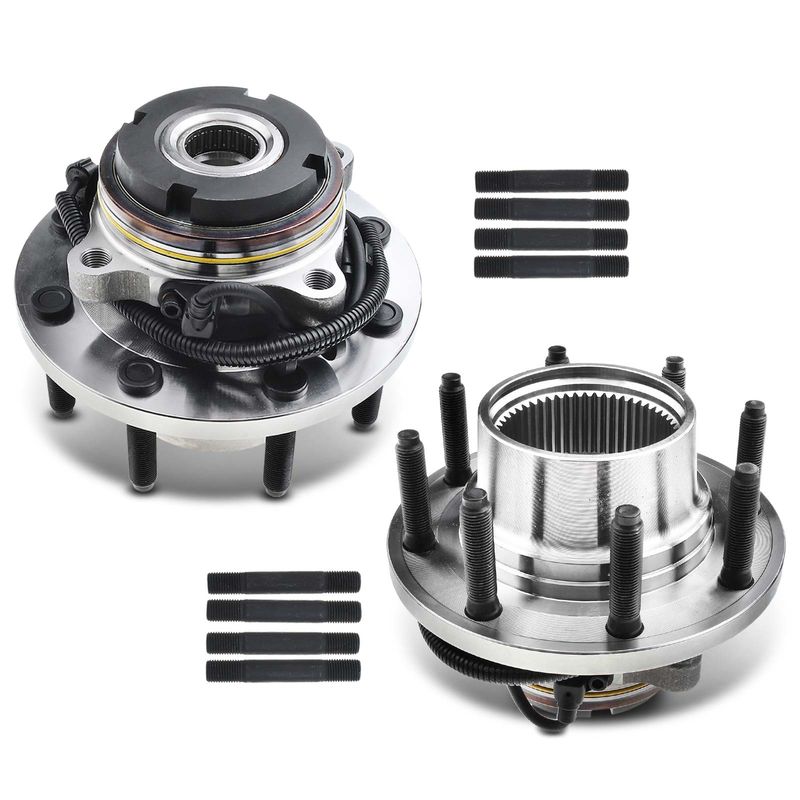 2x Front Wheel Bearing & Hub Assembly w/ ABS Sensor for Ford F-250 F-350 Super Duty 4WD SRW