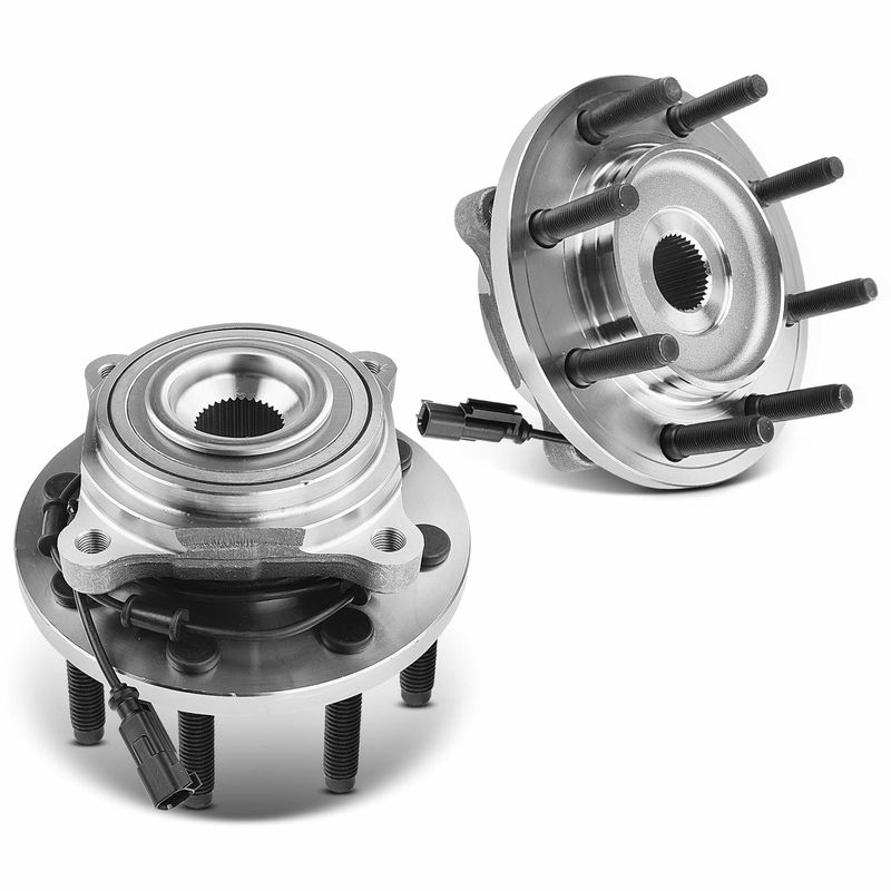 2x Front Wheel Bearing & Hub Assembly with ABS Sensor for Ram 2500 3500 Dodge Ram 2500 3500