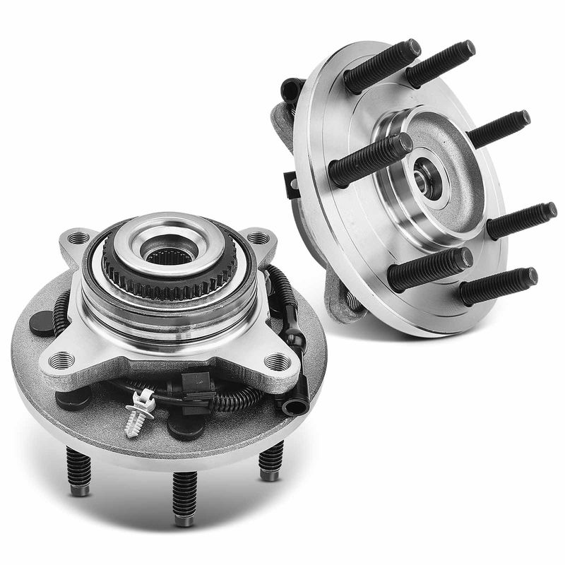 2x Front Wheel Bearing & Hub Assembly with ABS Sensor for Ford F-150 2009-2010 4WD