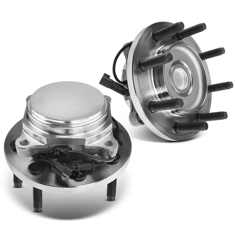 2x Front Wheel Bearing & Hub Assembly with ABS Sensor for Ram 2500 3500 Dodge Ram 2500 RWD