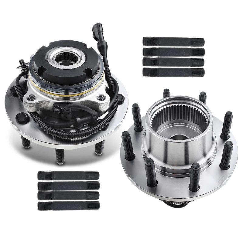 2x Front Wheel Bearing & Hub Assembly with ABS Sensor for Ford F-250 F-350 Super Duty 99