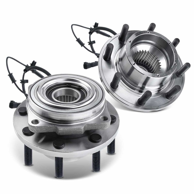 2x Front Wheel Bearing & Hub Assembly with ABS Sensor for Ford F-350 Super Duty 2017-2020