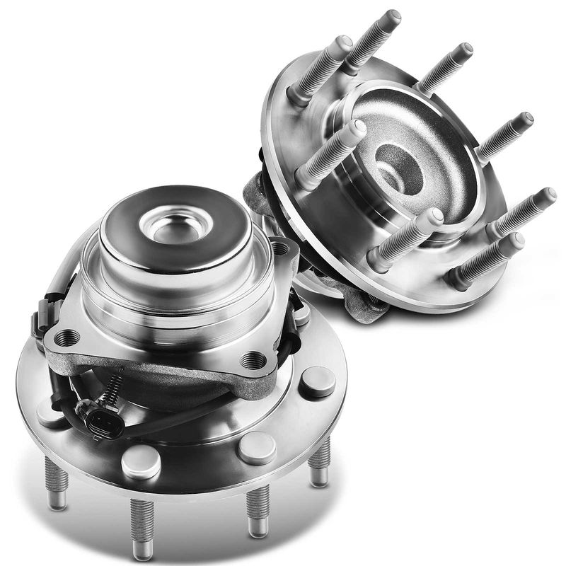 2x Front Wheel Bearing & Hub Assembly with ABS Sensor for Chevy Express 2500 GMC Savana