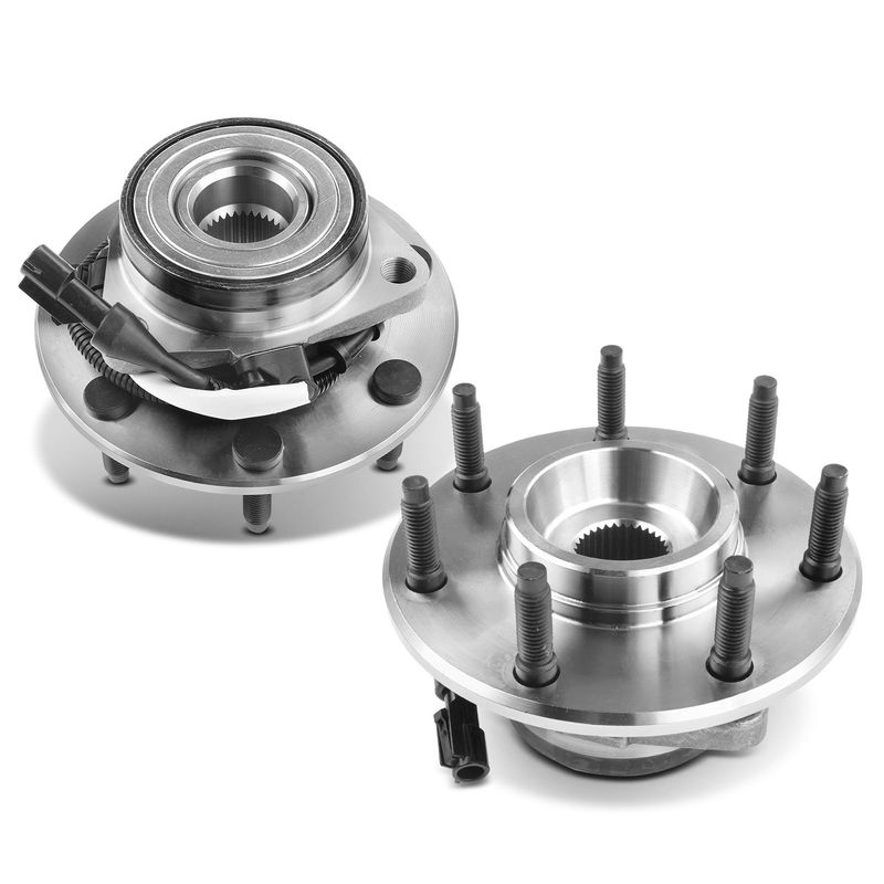 2x Front Wheel Bearing & Hub Assembly with ABS Sensor for Ford F-150 2000-2003 F-250