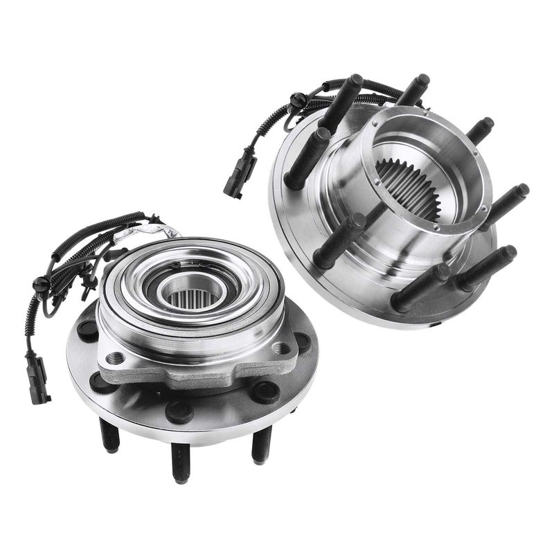 2x Front Wheel Bearing & Hub Assembly with ABS Sensor for Ford F-250 F-350 Super Duty 17-20