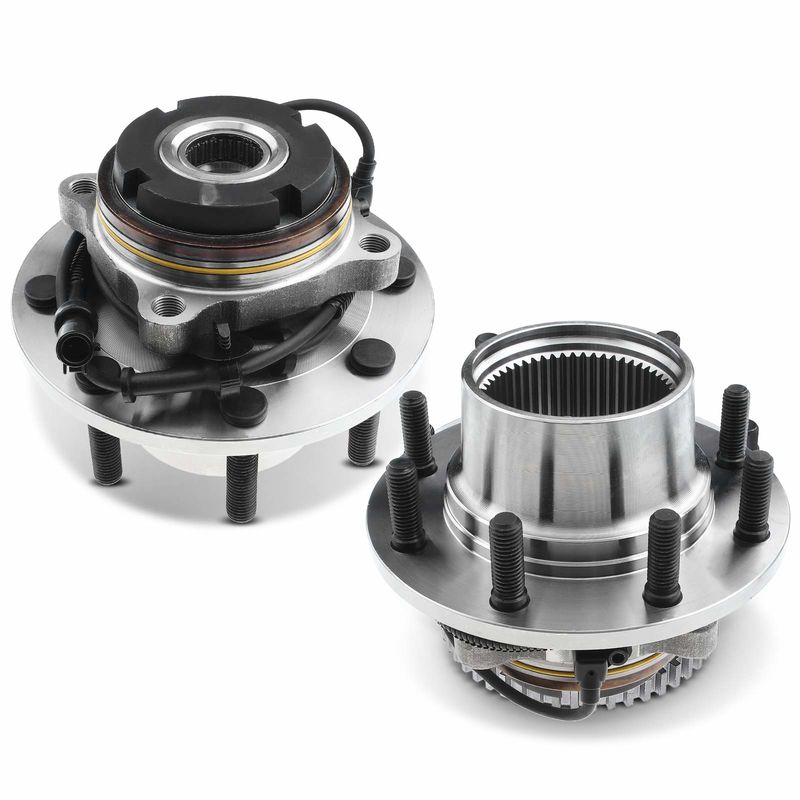 2x Front Wheel Bearing & Hub Assembly with ABS Sensor for Ford F-250 Super Duty 1999 4WD