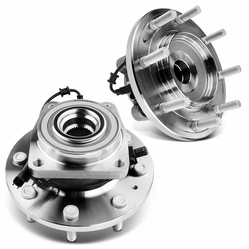 2x Front Wheel Bearing & Hub Assembly w/ ABS Sensor for Chevy Silverado 2500 GMC Sierra DRW