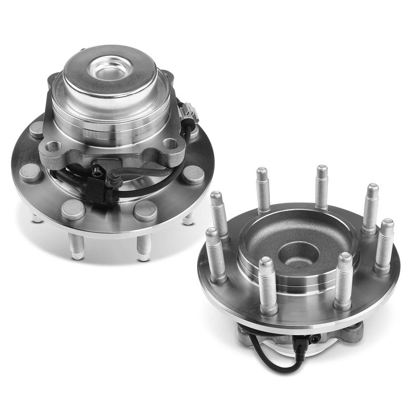 2x Front Wheel Bearing & Hub Assembly w/ ABS Sensor for Chevy Silverado 2500 GMC 1999 2000