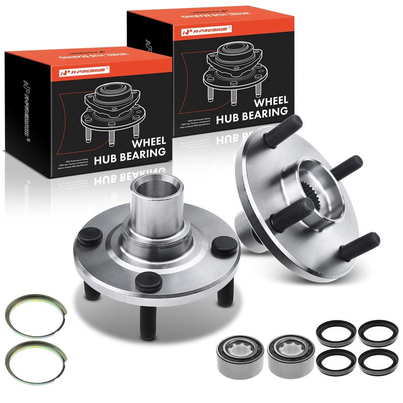 2x Front Wheel Bearing & Hub Assembly for Toyota Corolla 1989-2002 Prizm Non-ABS FWD