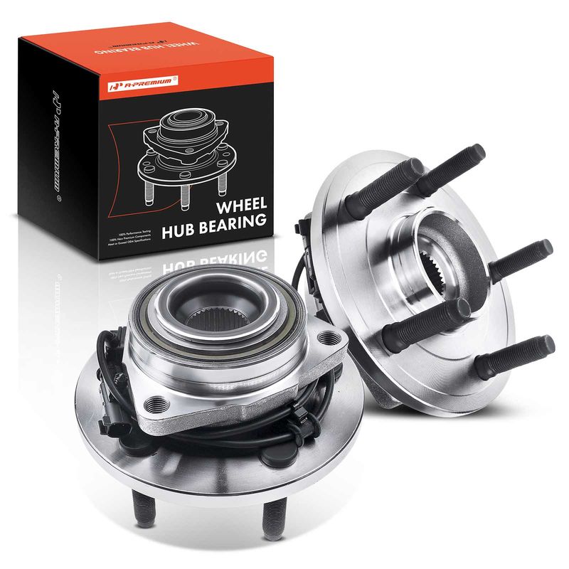2x Front Wheel Bearing & Hub Assembly with ABS Sensor for Chrysle Aspen 07-09 Dodge Durango