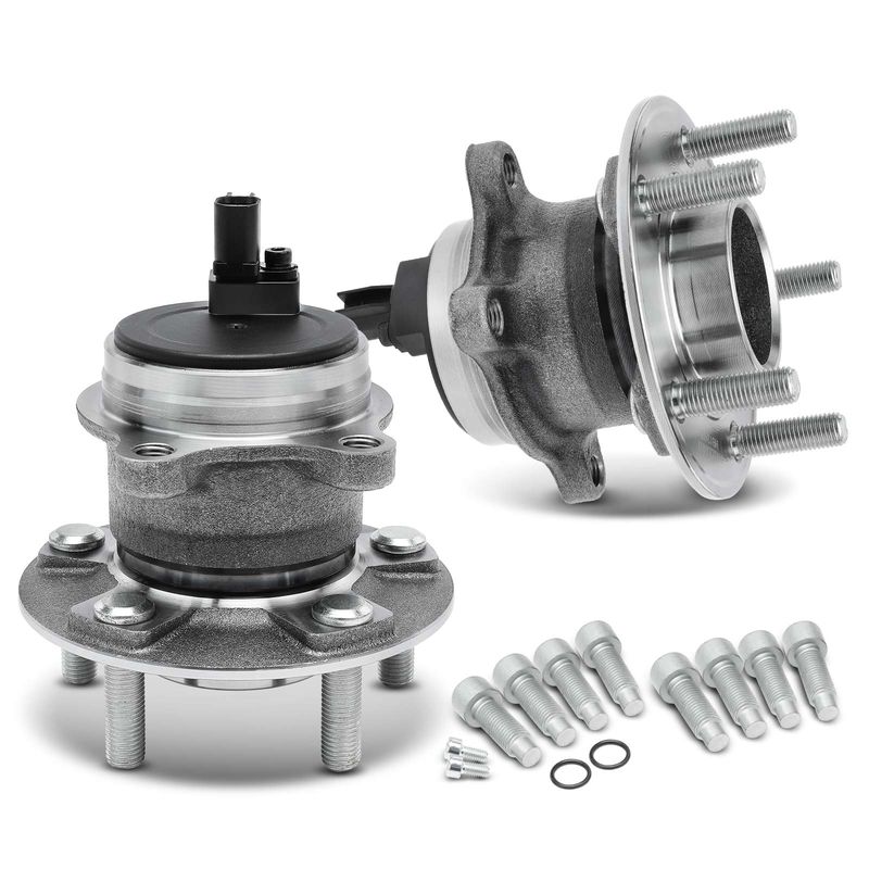 2x Rear Wheel Bearing & Hub Assembly with ABS Sensor for Ford Focus 2012-2018