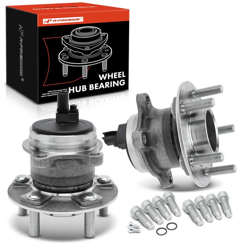 2x Rear Wheel Bearing & Hub Assembly with ABS Sensor for Ford Focus 2012-2018