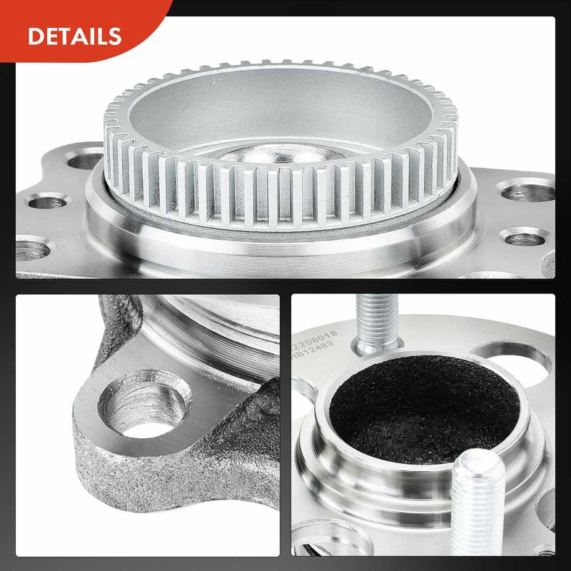 2x Rear Wheel Bearing & Hub Assembly for Hyundai Accent Kia Rio 2012-2017 1.6L