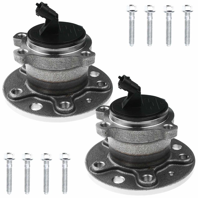 2x Rear Wheel Bearing & Hub Assembly with ABS Sensor for Saab 9-3 2003-2011 9-3X