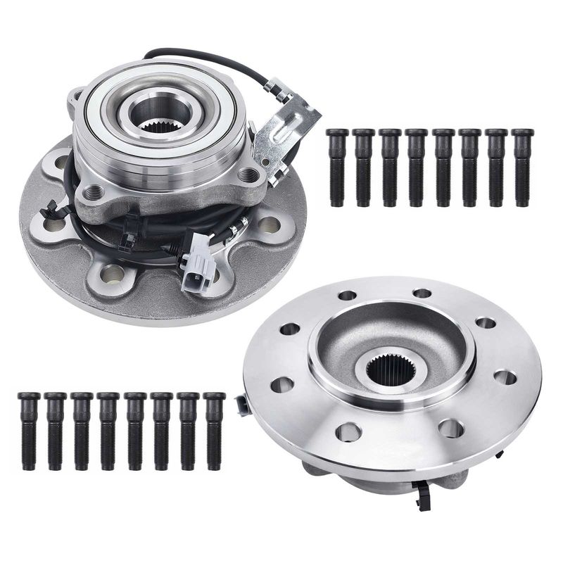 2x Front Wheel Bearing & Hub Assembly with ABS Sensor for Dodge Ram 2500 1998-1999 4WD