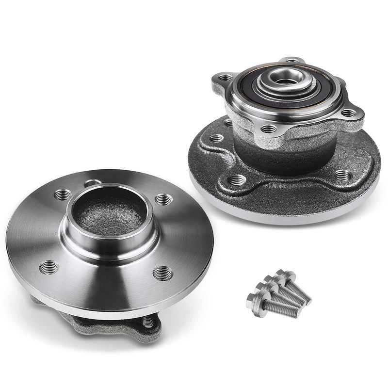 2x Rear Wheel Bearing & Hub Assembly with ABS Sensor for Mini Cooper 2002-2006 M12 Threads