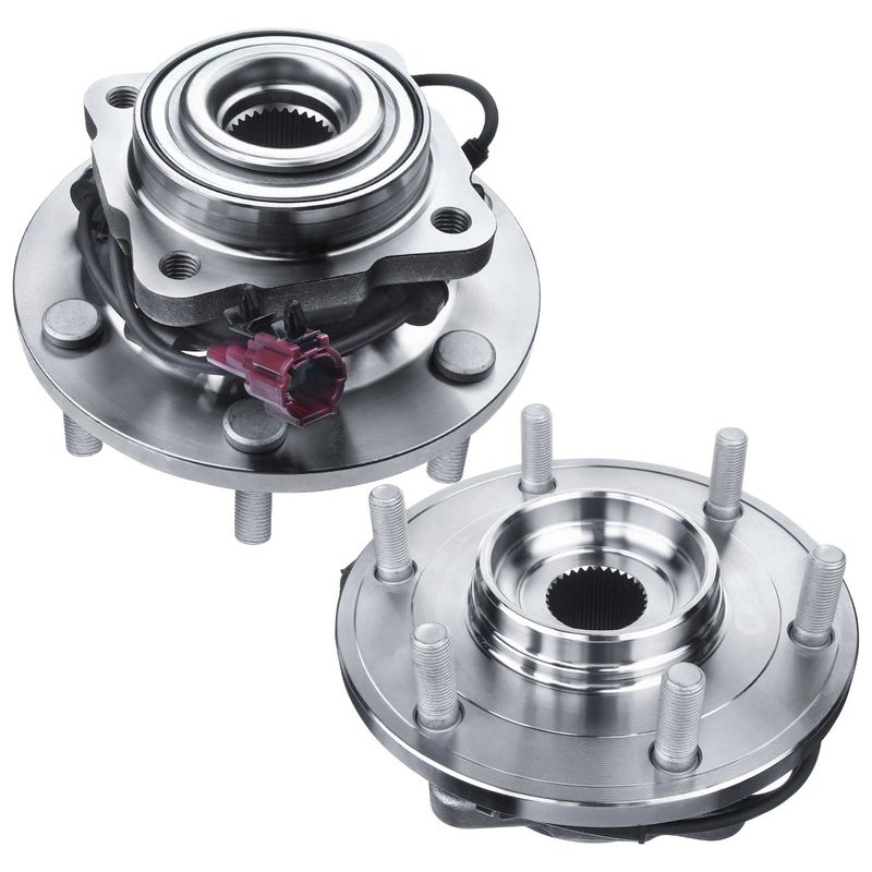 2x Rear Wheel Bearing & Hub Assembly with ABS Sensor for Nissan QX56 2004-2010 Pathfinder