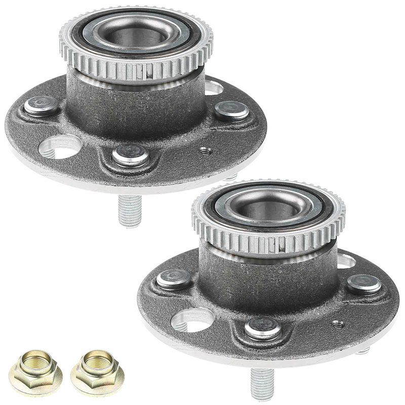 2x Rear Wheel Bearing & Hub Assembly for Honda Civic Si Model 2002-2003 4 Lugs