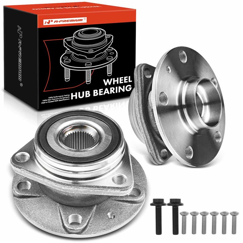 2x Front or Rear Wheel Bearing & Hub Assembly for Audi A3 Q3 S3 VW Jetta Golf GTI