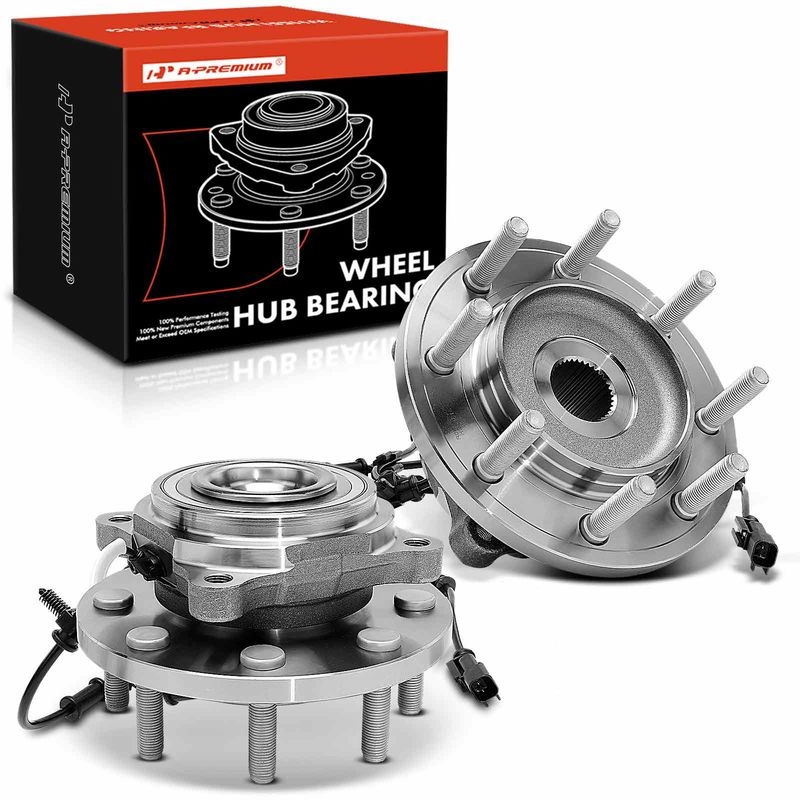 2x Front Wheel Bearing & Hub Assembly with ABS Sensor for Ram 2500 2014-2018 Ram 3500