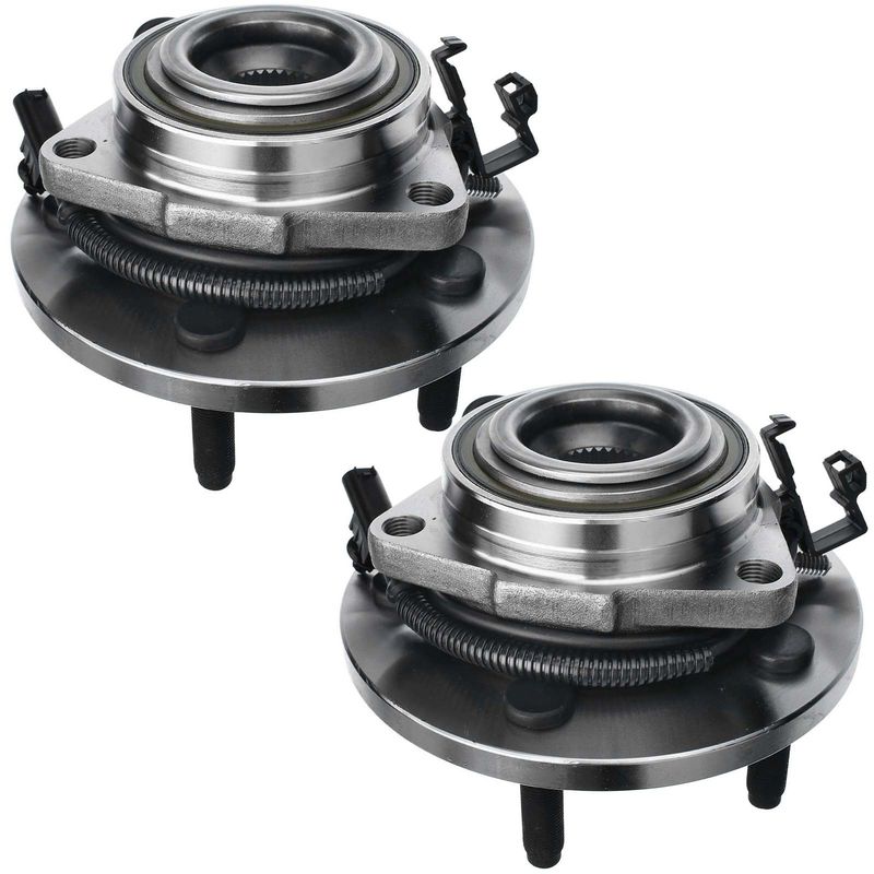 2x Front Wheel Bearing & Hub Assembly w/ ABS Sensor for Dodge Ram Dakota Mitsubishi Raider