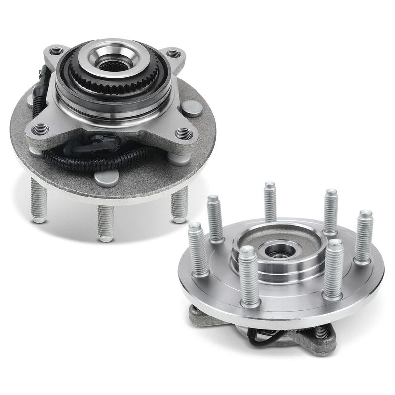 2x Front Wheel Bearing & Hub Assembly with ABS Sensor for Ford F-150 2005-2008 4WD