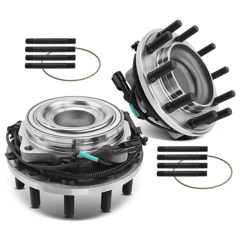 2x Front Wheel Bearing & Hub Assembly with ABS Sensor for Ford F-450 F-550 Super Duty 05-10