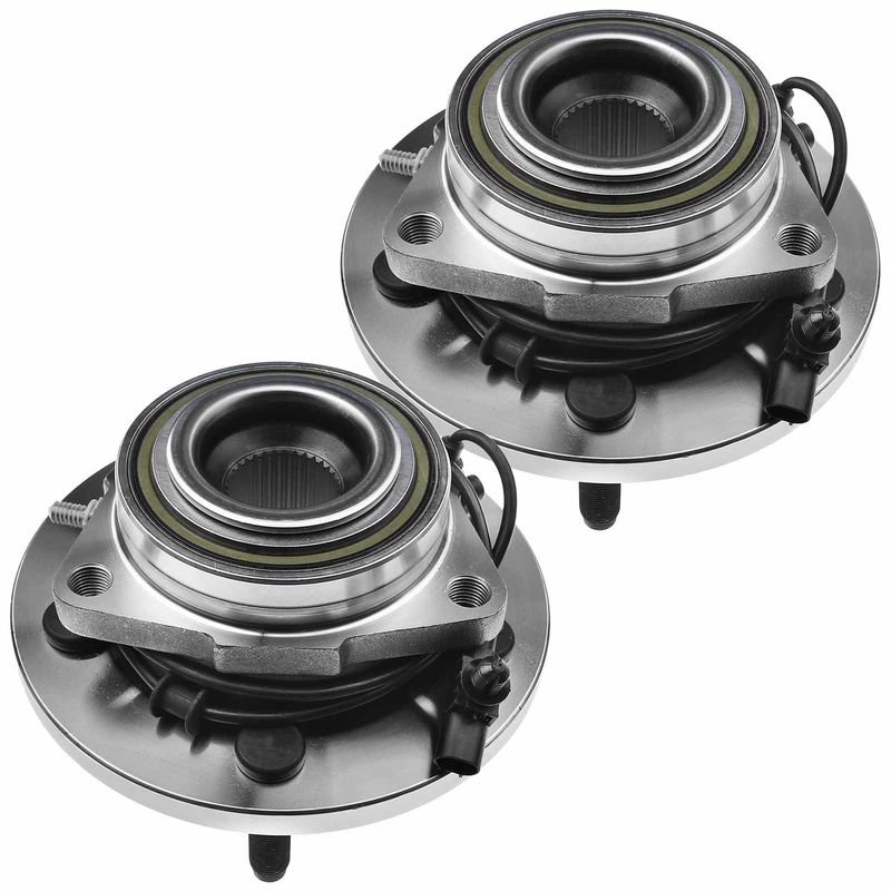2x Front Wheel Bearing & Hub Assembly with ABS Sensor for Dodge Durango 2004-2005