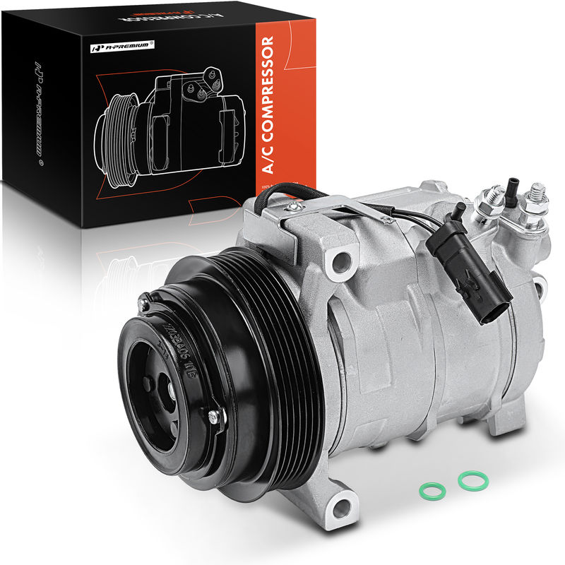 AC Compressor with Clutch & Pulley for Dodge Charger Challenger Jeep 300 09-10